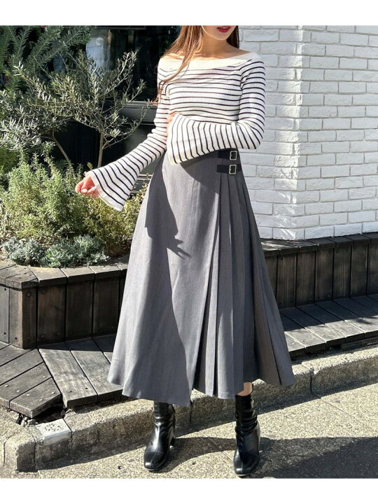 楽天市場】【SALE／22%OFF】サイドベルトプリーツ切替SK INGNI イング  