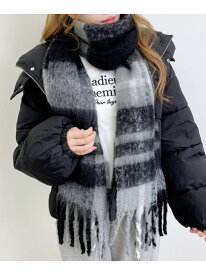 【SALE／36%OFF】チェックボリュームストール INGNI イング ファッション雑貨 マフラー・ストール・ネックウォーマー グレー ピンク ベージュ【RBA_E】[Rakuten Fashion]