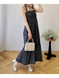 【SALE／66%OFF】ホルターネックチェック柄シャーリングワンピース INGNI イング ワンピース・ドレス ワンピース ネイビー ブラック ブラウン【RBA_E】[Rakuten Fashion]