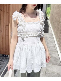 【SALE／37%OFF】シアーフリルチュニックブラウス INGNI イング ワンピース・ドレス チュニック ホワイト ブラック ピンク【RBA_E】[Rakuten Fashion]