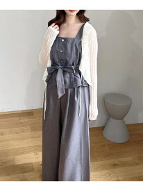 【SALE／53%OFF】【WEB限定】多種ボタンキャミ＋ワイドパンツ／セットアップ INGNI イング トップス キャミソール ブルー グレー ブラウン【RBA_E】[Rakuten Fashion]