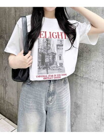 【SALE／13%OFF】転写フォトTシャツ INGNI イング トップス シャツ・ブラウス ホワイト グレー【RBA_E】[Rakuten Fashion]