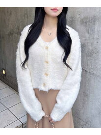 【SALE／10%OFF】INGNI/(W)5G 2wayカールシャギーニットCD INGNI イング トップス カーディガン グレー ピンク ホワイト ブルー レッド【RBA_E】[Rakuten Fashion]