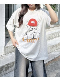 【WEB限定】BearモチーフTシャツ INGNI イング トップス カットソー・Tシャツ グレー ホワイト[Rakuten Fashion]
