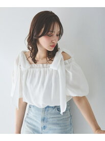 【WEB限定】肩リボンバルーンスリーブオフショルブラウス INGNI イング トップス シャツ・ブラウス ピンク ホワイト ブラック【送料無料】[Rakuten Fashion]
