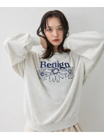 【WEB限定】フラワーロゴ裏毛スウェット INGNI イング トップス スウェット・トレーナー グレー ブラック ホワイト[Rakuten Fashion]