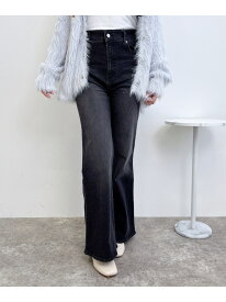 【WEB限定】フレアデニムPT INGNI イング パンツ ジーンズ・デニムパンツ ネイビー ブルー グレー[Rakuten Fashion]