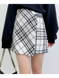 サイドベルトチェック柄ラップスカパン INGNI イング パンツ キュロット[Rakuten Fashion]