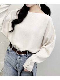 【SALE／31%OFF】12G袖釦ドルマンニット INGNI イング トップス ニット ホワイト ブラック ブラウン グレー レッド【RBA_E】[Rakuten Fashion]