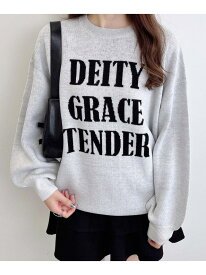 12G JQ3段BIGロゴニット INGNI イング トップス ニット ホワイト ブラウン レッド ブラック グレー[Rakuten Fashion]