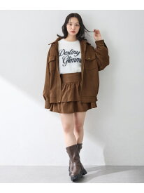 【SALE／20%OFF】スエードフリルスカパン INGNI イング スカート ミニスカート ベージュ ブラウン ブラック【RBA_E】[Rakuten Fashion]