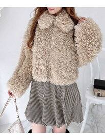 【SALE／49%OFF】ステンカラーフロントジッププードルファーブルゾン INGNI イング ジャケット・アウター ブルゾン・ジャンパー ベージュ ホワイト ブラック【RBA_E】【送料無料】[Rakuten Fashion]