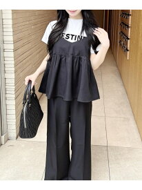 【SALE／23%OFF】麻調キャミ＋パンツ／セットアップ INGNI イング トップス キャミソール ブラック ベージュ グレー【RBA_E】[Rakuten Fashion]
