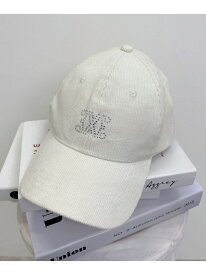 INGNI/(W)ラインストーンロゴキャップ INGNI イング 帽子 キャップ ブラウン ブラック ホワイト[Rakuten Fashion]