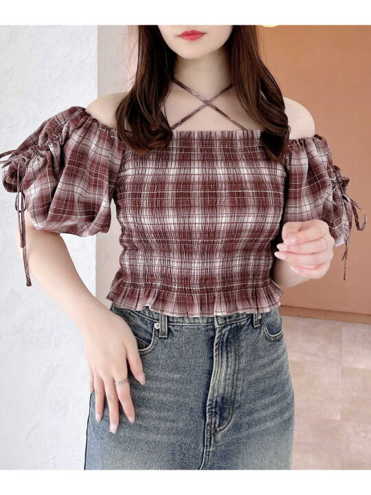 楽天市場】【SALE／53%OFF】【WEB限定】シャーリングオフショル 