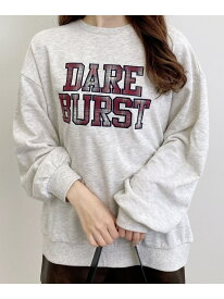 【SALE／20%OFF】アソート柄貼付裏毛チュニック INGNI イング ワンピース・ドレス チュニック ブラック グレー【RBA_E】[Rakuten Fashion]