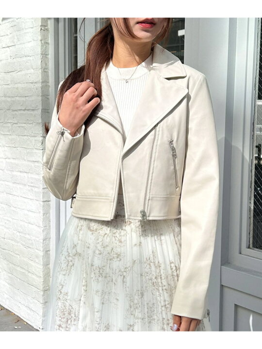 楽天市場】【SALE／14%OFF】クロップド丈ライダースJK INGNI イング 