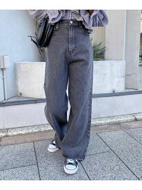 【SALE／25%OFF】デニムワイドパンツ INGNI イング パンツ ジーンズ・デニムパンツ ブルー ネイビー グレー【RBA_E】[Rakuten Fashion]
