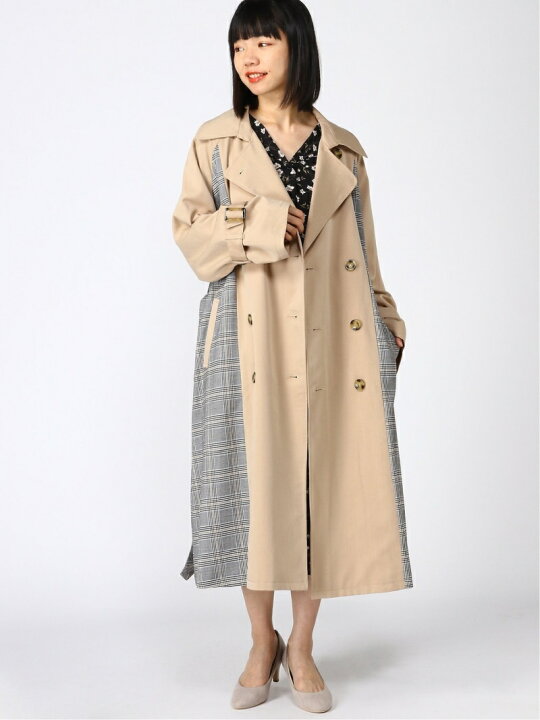 楽天市場 Sale 70 Off ブロッキングトレンチコート Ingni イング コート ジャケット トレンチコート グレー Rba E Rakuten Fashion Ingni