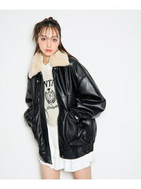 【SALE／36%OFF】【WEB限定】ファーティペット付フェイクレザーブルゾン INGNI イング ジャケット・アウター ブルゾン・ジャンパー ブラック ブラウン【RBA_E】【送料無料】[Rakuten Fashion]