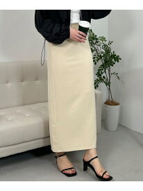 リップルナローSK INGNI イング スカート ロング・マキシスカート ベージュ ブラック イエロー[Rakuten Fashion]