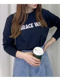 【SALE／37%OFF】【WEB限定】アソートロゴロングTシャツ INGNI イング トップス カットソー・Tシャツ グレー ブラック ホワイト ベージュ【RBA_E】[Rakuten Fashion]