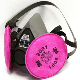 防じんマスク No.6000/2091-RL3 スリーエム (3M)粉塵マスク　DOPミスト捕集効率99.9%以上の高い性能を誇るろ過材を採用　防塵