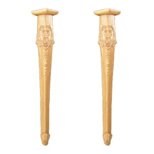 洗面化粧台木製足 洗面台 パーツ テーブル脚 2本セット ナチュラル H700 INK-0506032H