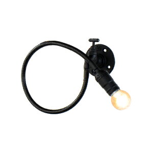 蛇口型ウォールランプ(壁付け照明・ブラケットライト・フレキシブル・アイアン) INK-1001068H