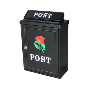 アンティークポスト (アイアンポスト・メールボックス・郵便受け・バラ) INK-1501029H