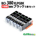 キャノンインク381 BCI-380XLPGBK×5 (大容量顔料ブラック×5) BCI-380 キヤノン Canon 互換インクカートリッジ/ ICチップ付 ピクサス PIXUS-TS8130/TS6130/TR8530/TR7530/TS8230/TS6230/TR9530用 【インク革命】