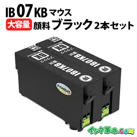 【不良率0.1%未満】エプソン IB07B マウス IB07KB-2P 顔料ブラック2本セット エプソン用 IB07KB-2P 顔料ブラック2本セット 互換インク ib07kb-2p 内容:IB07KB 機種:M6010F M6011F S6010 【インク革命】