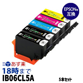 エプソンインクIB06 IB06CL5A (5本パック) エプソン EPSON用 互換インクカートリッジ PX-S5010用 ICチップ付き【インク革命】
