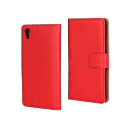 【処分特価】 Xperia Z4　SO-03G / SOV31 / 402SO スマホケース 手帳型 ブック型 カード収納可能 カードポケット付き大人 シンプル 無地 レッド 赤