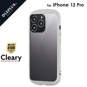 iPhone13Pro �Ή� �P�[�X �J�o�[ �w�ʃ^�C�v �ϏՌ� �n�C�u���b�h�P�[�X �uCleary�v �N���A ���� �ʐ^ �X�e�b�J�[ �J�X�^�� �n�j�J���\�� �V���v�� �R�[���h�O���[ LP-IP21PLCGY mst-33106