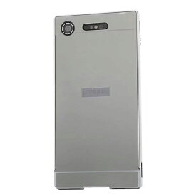 【処分特価】 Xperia X Performance　SO-04H SOV33 502SO ケース カバー ブラック 黒 ハードケース ミラー 鏡面 背面パネル付きバンパー フレーム 背面スライド装着 メタルケース メタリック