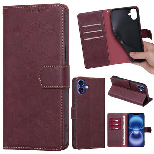 iPhone16Plus �蒠�P�[�X iPhone �蒠�^ �A�C�t�H��16�v���X 16 Plus �P�[�X �J�o�[ PU���U�[ �J�[�h���[ �X�^���h�@�\ �}�O�l�b�g�J�� ���n �V���v�� �������