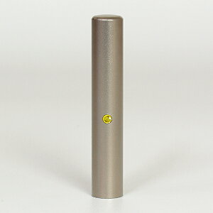 【即日発送(16時まで)】チタンはんこ 実印 10.5mm 【高級ジュエリーチタン印鑑(純度99.6%)】【スワロフスキー(シトリン)あたり付】【女性実印】 【手彫り手仕上げ印鑑】【はんこサイズ:10.5ミリ