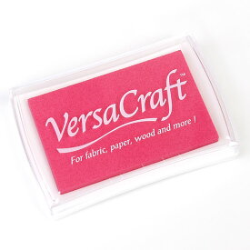 ツキネコ・バーサクラフトL・ローズピンク・Tsukineko・VersaCraft・Rose Pink[VK-133]・盤面:76×47mm・本体:96×63×20mm(ゴム印・消しゴムはんこ用スタンプ台)