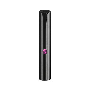 【送料無料】ブラックチタン ミラーブラック(クリスタルアタリ付き)印鑑/個人実印アメジスト/10.5mm/ケース別売 個人いんかん はんこ ハンコ 判子 就職祝い ギフト 祝い プレゼント 贈り
