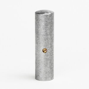 【送料無料】個人印鑑/銀行印/粒界チタン/丸寸胴タイプ/クリスタルアタリ付き/ライトピーチ/銀/16.5mm 個人いんかん はんこ ハンコ 判子 就職祝い ギフト 祝い プレゼント 贈りもの 女性 男性