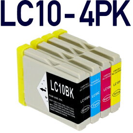 【4色パック】LC10-4PK【ブラザープリンター対応】対応 互換インクカートリッジ 4色パック