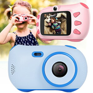 【ラッピング無料】 子供用カメラ キッズカメラ トイカメラ SDカード付 USB充電 誕生日 男の子 女の子 ピンク 青 写真 動画 音楽 ゲーム こども 誕生日 クリスマス プレゼント【メーカー保証