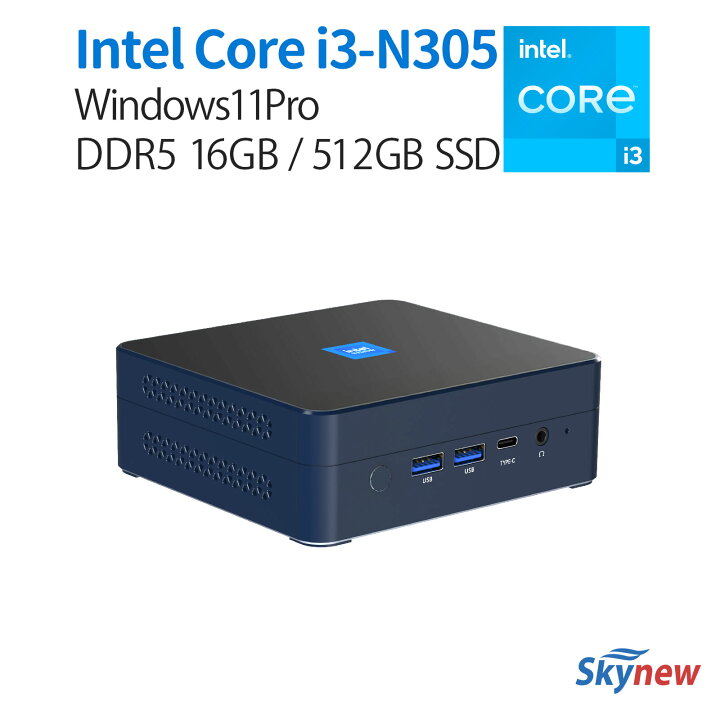 楽天市場】ミニPC Intel core i3-N305【 16GB DDR5 / 512GB SSD / Wi 