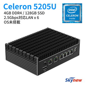 【安心の1年メーカー保証】 ミニpc Celeron 5205U Windows11 デスクトップ ファンレス パソコン 静音 4GB/ 128GB 小型パソコン Skynew K16