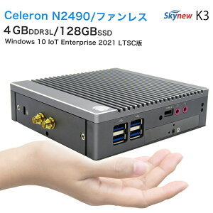 t@X ~jcp y Intel Celeron / 4GB DDR3 / 64GB SSD / Windows10 IoT Enterprise z ȓd Vi ^p\R fXNgbvp\R { ~[WbNT[o[ minipc Skynew K3