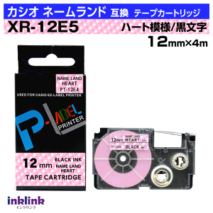 �J�V�I �l�[�������h�p �݊��e�[�v�J�[�g���b�W XR-12E5 12mm���k���Ȃ܂��e�[�v�l�n�[�g�͗l�n ������ �s���N �u���b�N