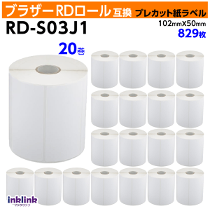 �u���U�[ RD-S03J1 RD���[�� �v���J�b�g�����x�� 102mm x 50mm×20���Z�b�g�k�݊����x���lBrother TD-4550DNWB -4510D -4420DN -4100N -4000�Ή�