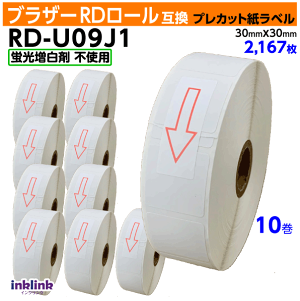 uU[ RD-U09J1kl uܔlRD[ vJbgx 30mm x 30mm 2167×10Zbgk݊xlBrother TD-2130NSA TD-2130NΉ