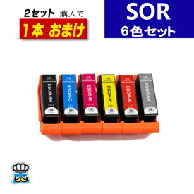 エプソン互換 SOR-6CLプリンター インク 6色パック SOR 互換インク セット内容 SOR-BK / SOR-C / SOR-M / SOR-Y / SOR-R / SOR-GY 対応プリンター EP-50V SOR互換 ソリ互換